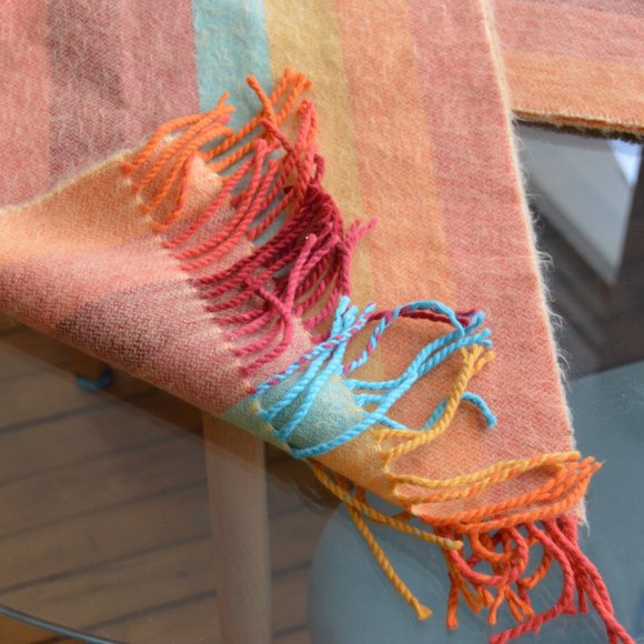 Multicolored Vintage 1990s Rainbow Scarf - Picture 2 of 5